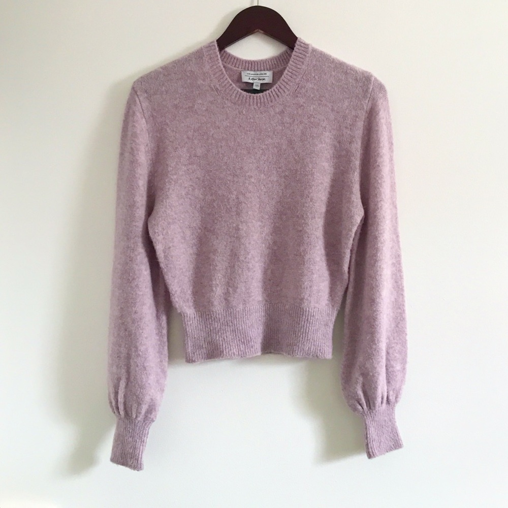& Other Stories Purple Cropped Sweater